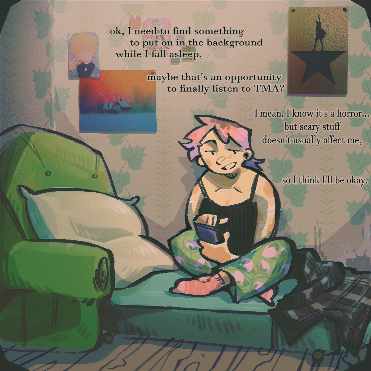 avrssss's tweet image. "And that's how I started listening to the Magnus Archives the podcast" (a silly little comic because I found that experience hilarious in the perspective)