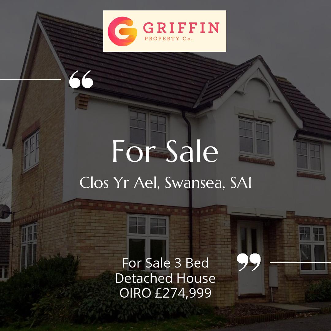 FOR SALE Clos Yr Ael, Swansea, SA1

OIRO £274,999

Arrange your viewing today! 
griffinproperty.co/find-a-property

#property #properties #onlineestateagent #estateagentsuk #estateagents #estateagency #sellmyhousefast #sellmyhouse #sellmyhome #lettingsagents ...