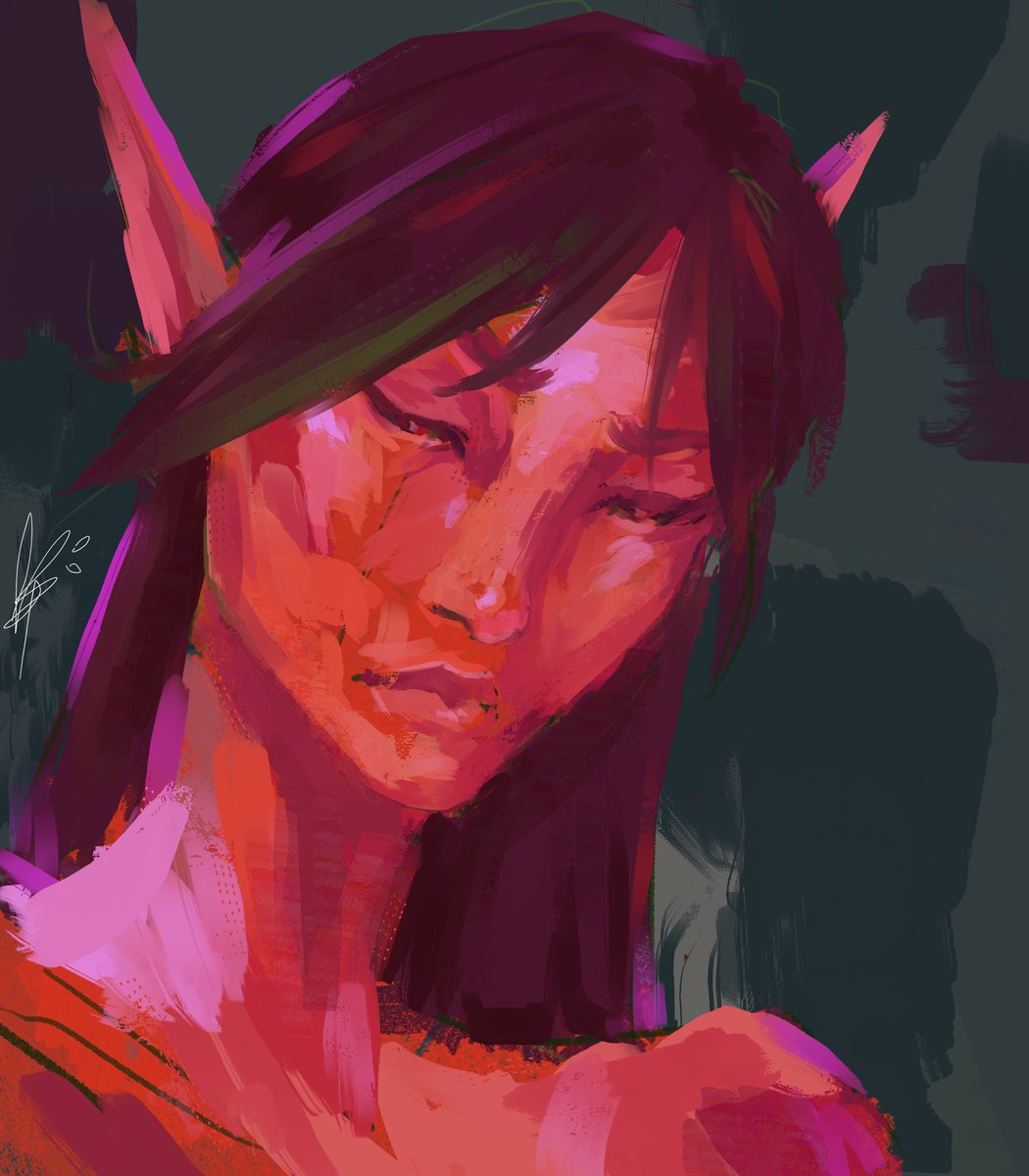 nietchill's tweet photo. Painting of Evanora OC of @ tiny_cyyy (ig/artfight) 
#artistsontwitter #artfight2024seafoam https://t.co/Sci9Xa4PoQ