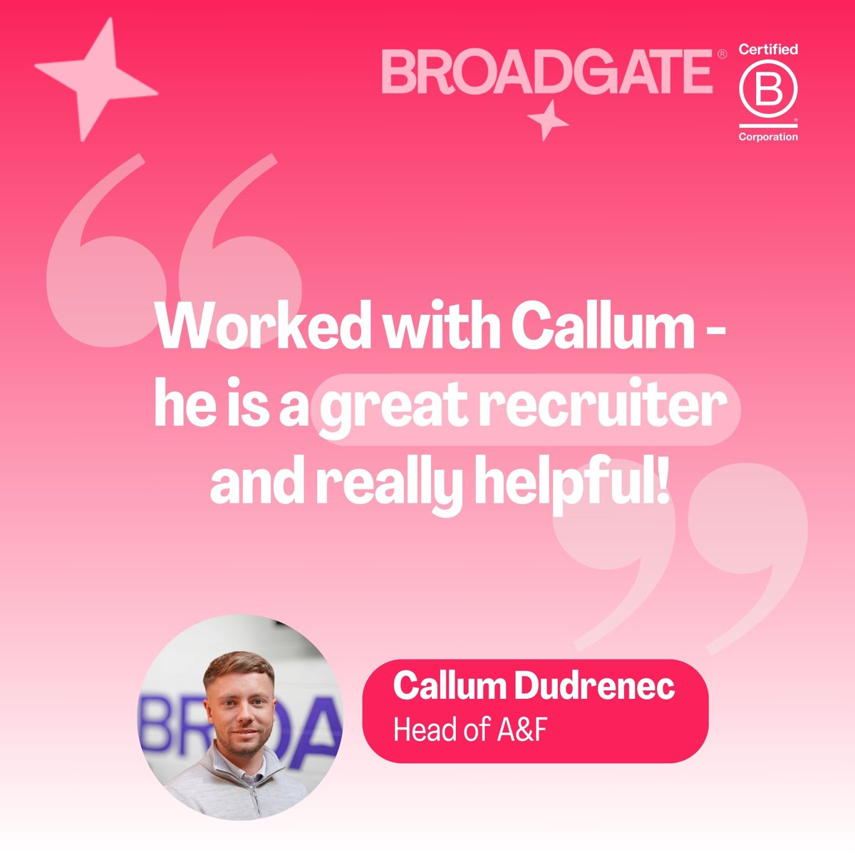 We adore positive feedback! 🚀 Based on our customer reviews, our Net-Promoter-Score is world-class. 

Looking for your next job? 👋 Visit our website and find out more about our current job openings: buff.ly/3ueAJKy

#BelieveinBroadgate