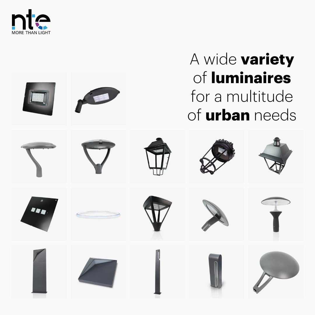 The characteristics of each city mean that each one requires a different type of luminaire capable of adapting to its needs ✨ Thus, at NTE we have multiple models belonging to the ranges.:
🔹 Efficiency
🔹 Stylus

Click here 👉🏻 ntesistemas.es/en/product-cat…​

#led #ledlighting