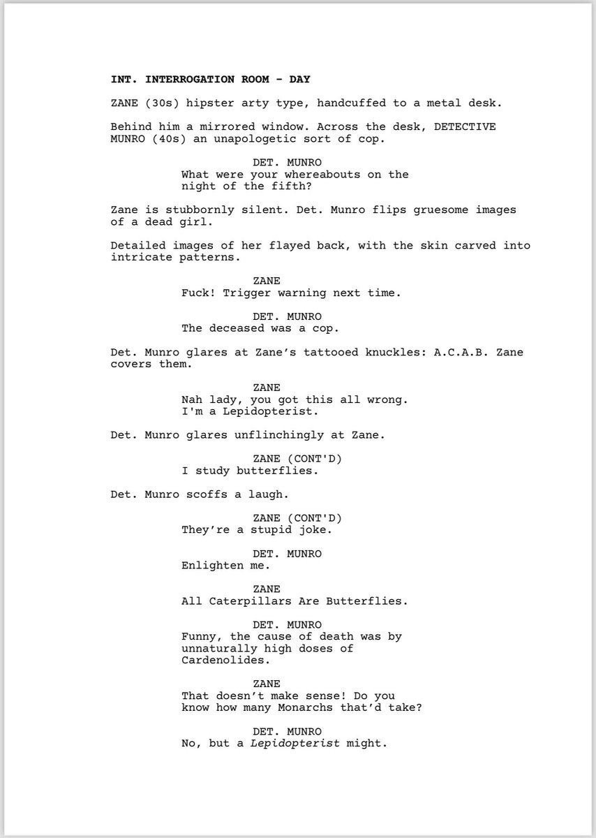 #onepagechallenge #screenwriting This weeks elements were: 
- Single interior location 
- an acronym explained
#screenwritercomminunity #practise #creativeexercise