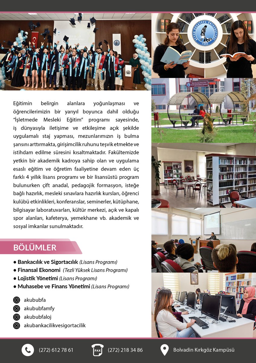 "Tarihin Yazıldığı Kocatepe'de Geleceğini Yaz..." Sizleri Bolvadin Uygulamalı Bilimler Fakültemize  bekliyoruz...  Aday bilgi sayfası için⬇️ aku.edu.tr/adaybilgi
<a href="/Karakas1969/">Mehmet Karakaş</a> <a href="/suaybemmi/">Suayip Ozdemir</a> <a href="/MuratPekerAKU/">Murat Peker</a>
#AfyonKocatepeÜniversitesi #yks2024 #ykssonucları