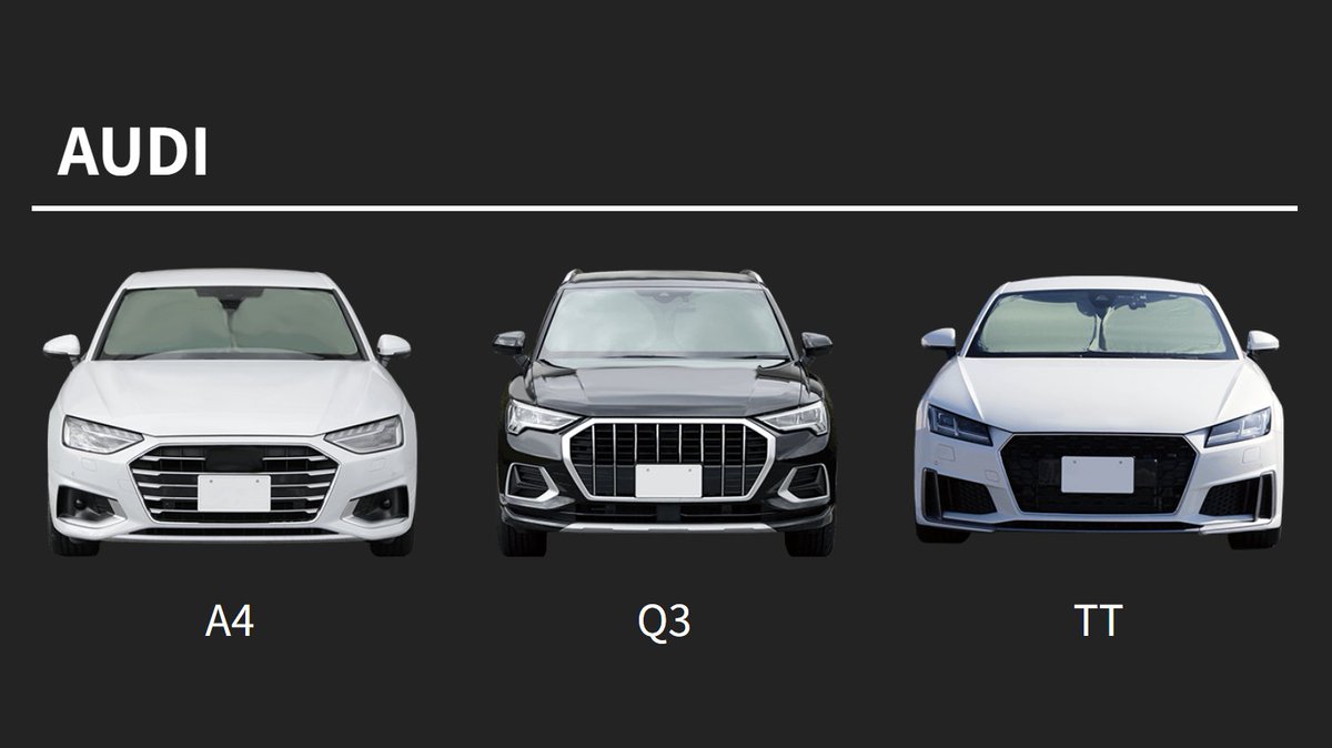 A4 #Q3 #TT 専用サンシェード登場！ ＼ フロントガラスを隙間なく覆い