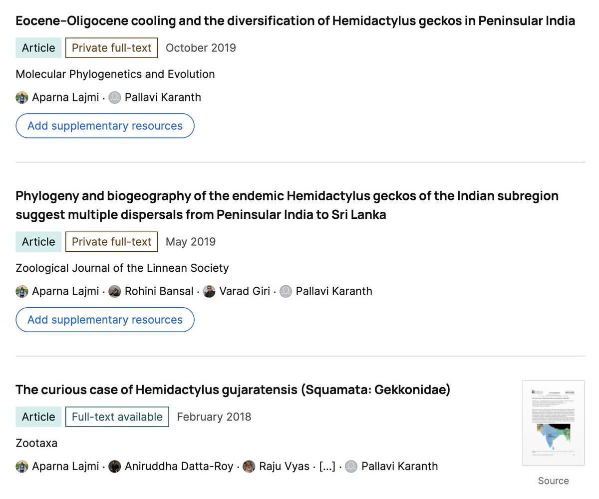Apparently I have multiple papers with someone called Pallavi Karanth! Looks like Pallavi has stolen my PhD advisor, Praveen Karanth's profile and replaced all his papers with her name. Ingenious! 

Would be great if you could report. researchgate.net/profile/Pallav…