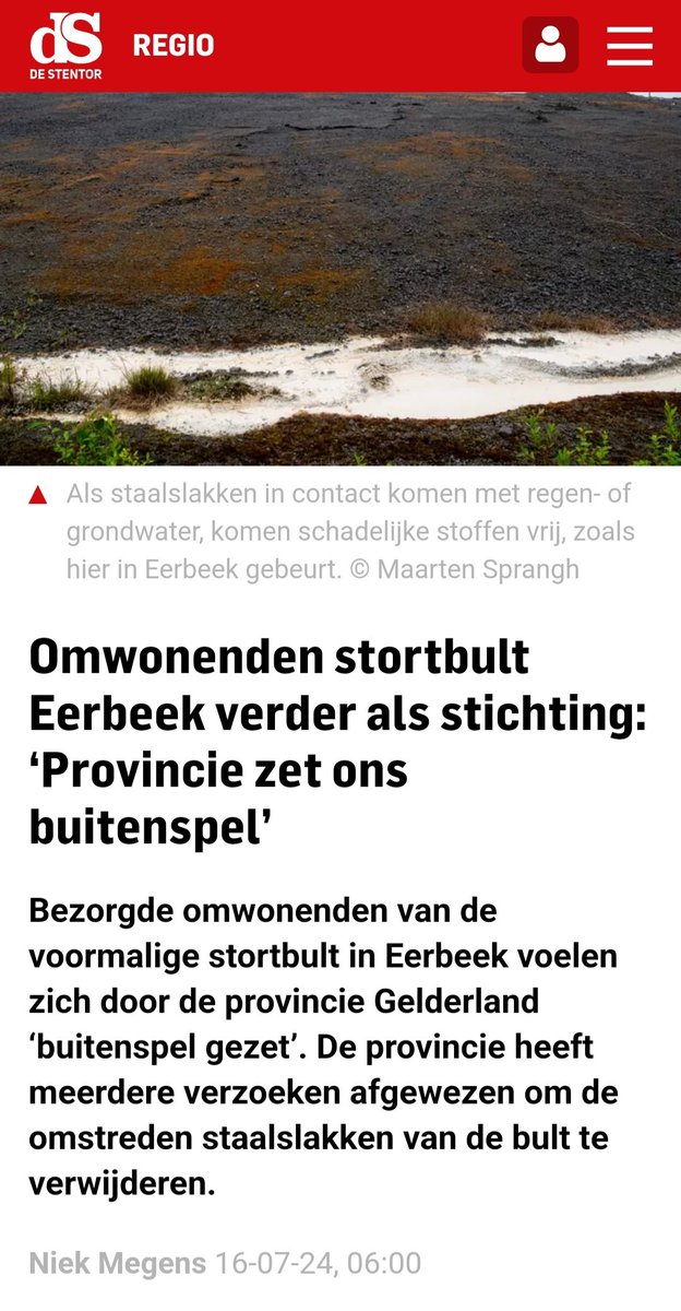 Vandaag een artikel in De Stentor over de staalslakken in Eerbeek met een alinea over de schriftelijke vragen hieromtrent die verschillende fracties hebben gesteld aan het college van Dijkgraaf en Heemraden van Waterschap Vallei en Veluwe : destentor.nl/brummen/omwone…