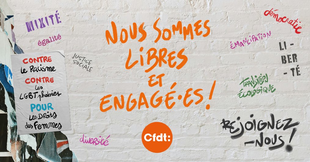 CNaveBekhti's tweet photo. La @CFDT est libre &amp; engagée, forte de + de 630 000 adhérent.e.s. Elle vous accompagne sans aucune discrimination. Pour faire collectif, agir solidairement ds l'intérêt des travailleur.euse.s sur la base de décisions débattues &amp; démocratiques, adhérez➡️https://t.co/iU7YPeuXc3 https://t.co/F0vXuj7jBS