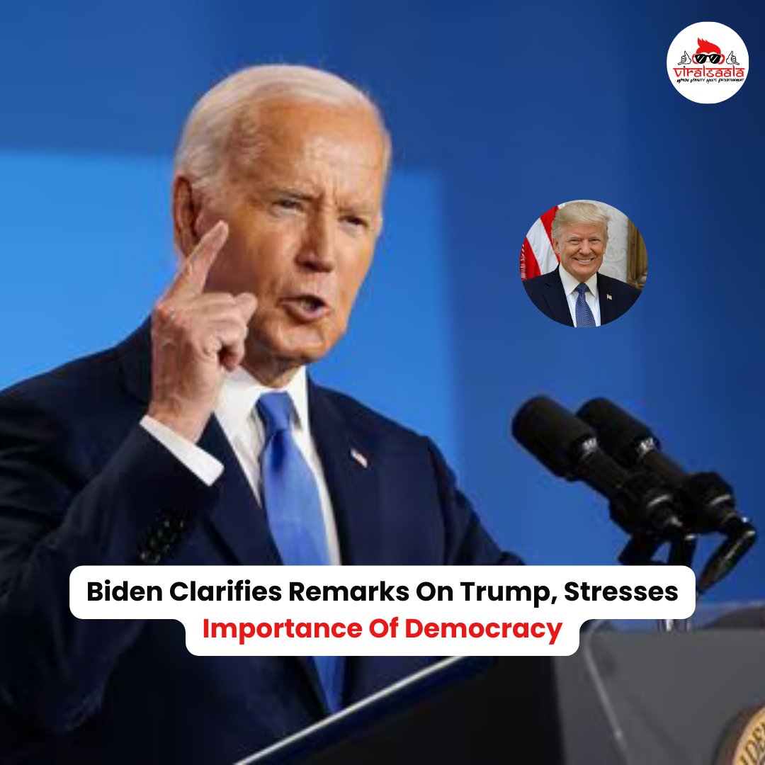 viralsaala's tweet image. 🔴 Biden clarifies comments on Trump, emphasizing concern for democracy but admitting &quot;bull&apos;s-eye&quot; remark was a mistake.#JoeBiden #Trump #DemocracyConcerns #PoliticalDialogue

Read More:

viralsaala.com/news/politics/…