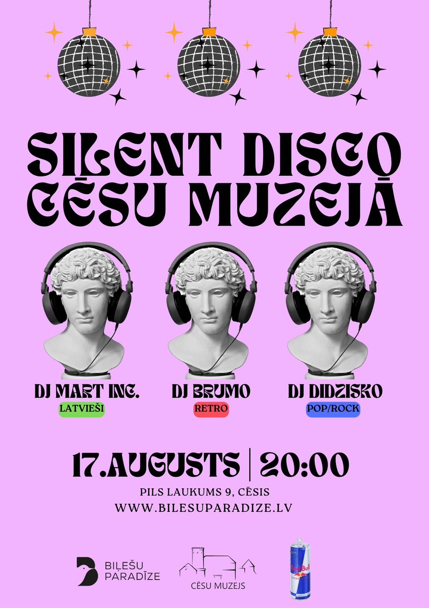 _CesuMuzejs's tweet image. Aicinām uz Silent Disco Cēsu muzejā! 🥳🪩 
Lasi vairāk 🔜 facebook.com/share/SGRn5DWM…