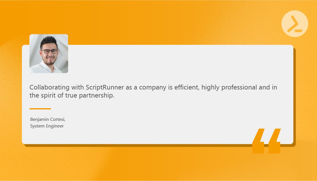 🌟 We're thrilled to share this fantastic feedback from one of our valued customers!

🤝Thank you for your kind words and trust in ScriptRunner. We're committed to delivering excellence and fostering partnerships.

👉 Discover more about our customers: hubs.ly/Q02G0MpD0
