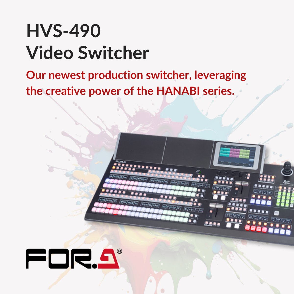 FORAEurope's tweet photo. Discover the FOR-A HVS-490 #4K-compatible #videoswitcher with flexible expandability, our innovative technology that opens the door to even more affordable #4Kproduction: https://t.co/wP77QqzgGm 
#broadcast #production #remoteproduction #liveproduction #media #livestreaming https://t.co/WohREviBWX