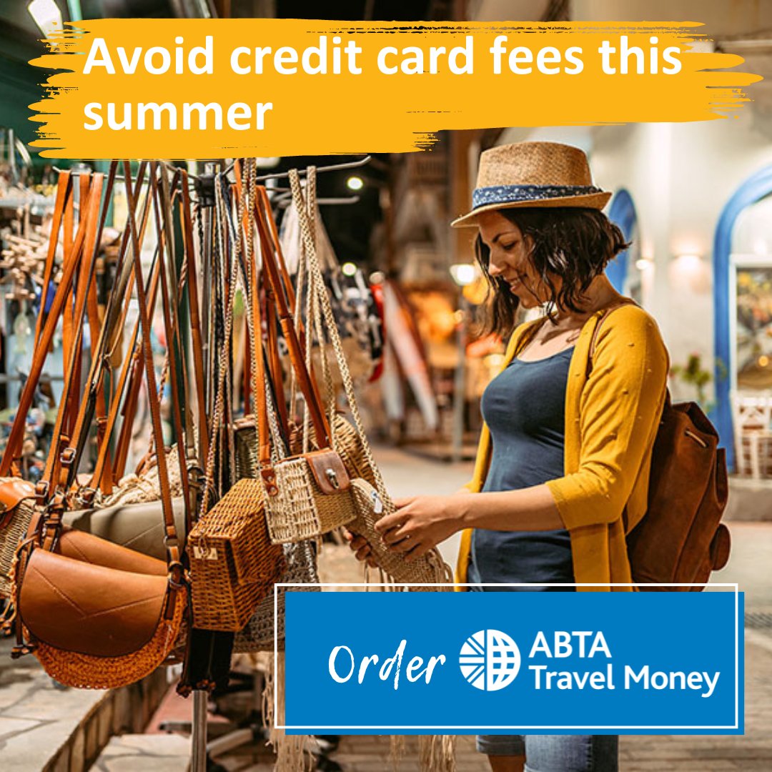 One of the best ways to avoid credit card fees abroad is to ensure you travel with cash on you.  

ABTA Travel Money offers next day delivery! So be quick, get your cash before you go. 

Visit ow.ly/BX1g50SC50b  

#CashIsKing #ABTAholidaytips