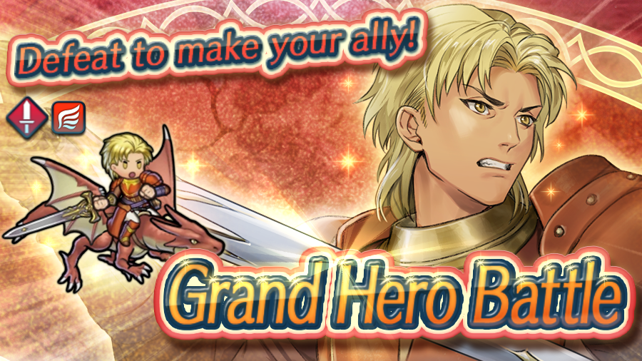 FE_Heroes_EN's tweet photo. From the #FireEmblem: The Sacred Stones game, a new Grand Hero, Glen: Sunstone, is waiting in Special Maps. Defeat this wyvern knight of Grado who bears the title of Sunstone to make him your ally! #FEHeroes #FEHGrandHeroBattleGlen https://t.co/TvnInKvPmC