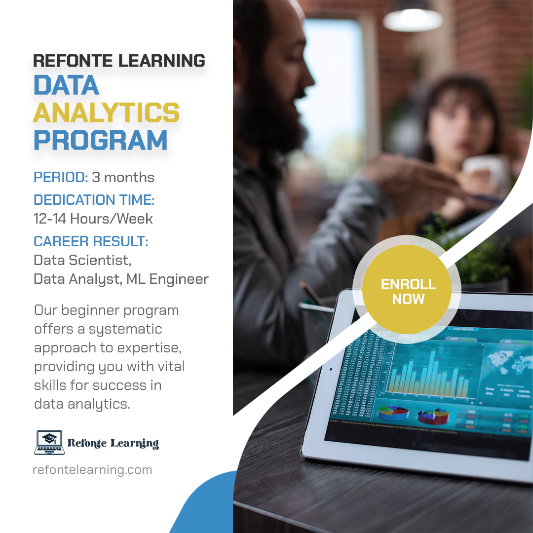 RefonteLearning's tweet image. Ready to elevate your data analytics career?
Join Refonte Learning today!
Our intensive program equips you with essential skills in just 3 months.
Enroll now and embark on your path to a successful future!
🌐 refontelearning.com
#refontelearning #onlineeducation