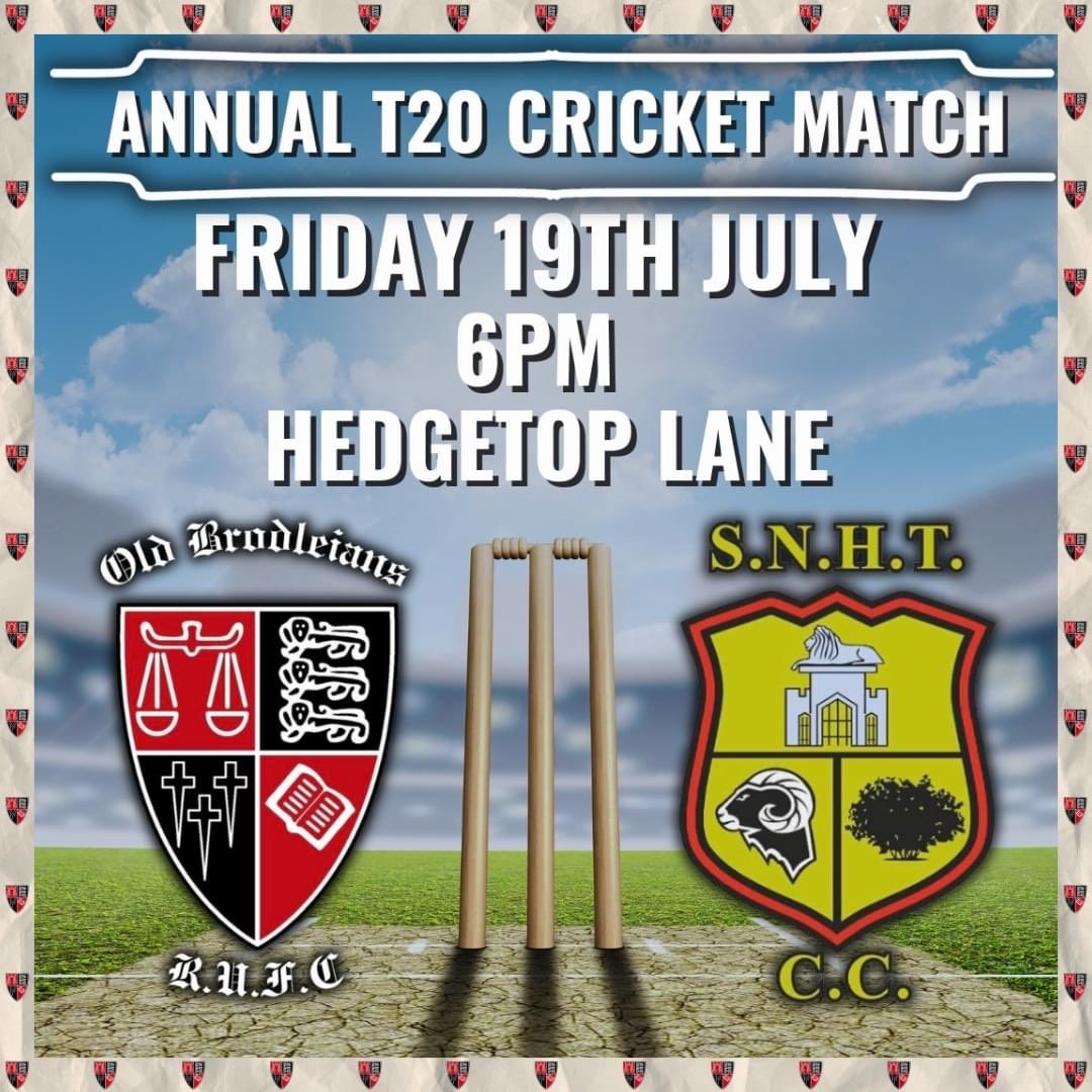 Shelf Northowram Hedge Top CC (@snhtcc) on Twitter photo 💡Reminder💡
This Friday night is our annual T20 fixture against <a href="/OldBrodleians/">Old Brodleians</a>
⏰ 6pm
🗓️ 19/07/2024
📍 Hedgetop Lane
Bar open and BBQ on!
#UptheHedgetop🏏 💡Reminder💡
This Friday night is our annual T20 fixture against <a href="/OldBrodleians/">Old Brodleians</a>
⏰ 6pm
🗓️ 19/07/2024
📍 Hedgetop Lane
Bar open and BBQ on!
#UptheHedgetop🏏