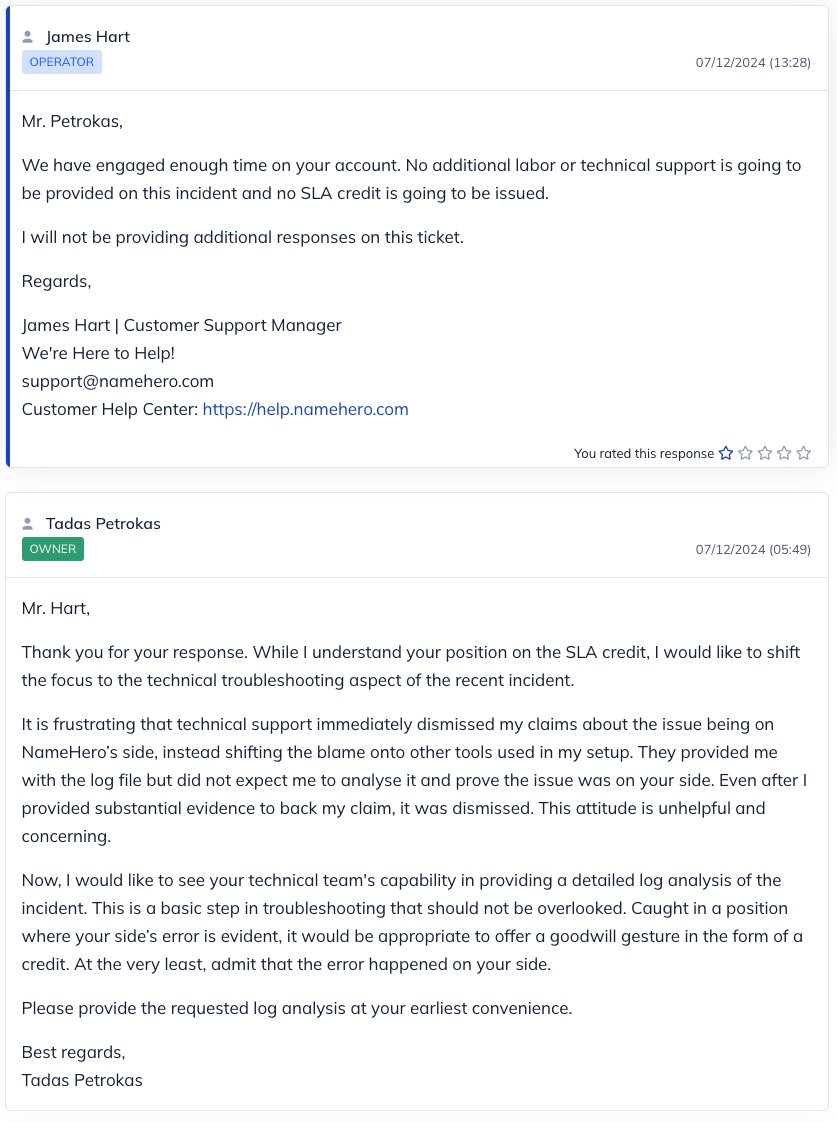 Considering <a href="/NameHerocom/">NameHero®</a> for hosting? I hope this helps you decide. Make your own judgement. #webhosting #resellerhosting #vpshosting #namehero #wordpress