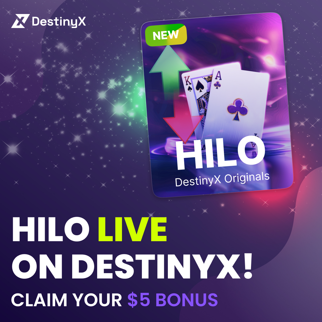 playdestinyx's tweet photo. 🚀 HILO Originals are now LIVE on DestinyX 🎉

Check your email to get $5 FREE to experience HiLo Originals by DestinyX!

https://t.co/sKeQQH7fUW https://t.co/vHhTLY8t6T
