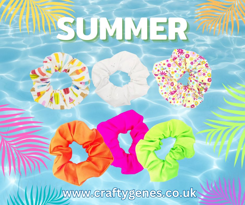 The weather is rubbish but why not add some summer vibes to your hair with some fun and vibrant scrunchies!
Standard scrunchies and swim scrunchies are available on the website! 
#MHHSBD