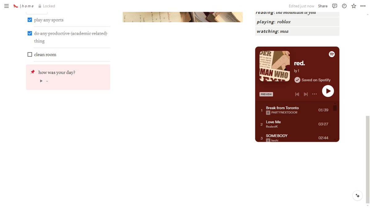 just finished editing my notion ✧˖°⋆⑅˚₊🪽🎀

[ #studytwt #archivetwt #lifetwt ]
