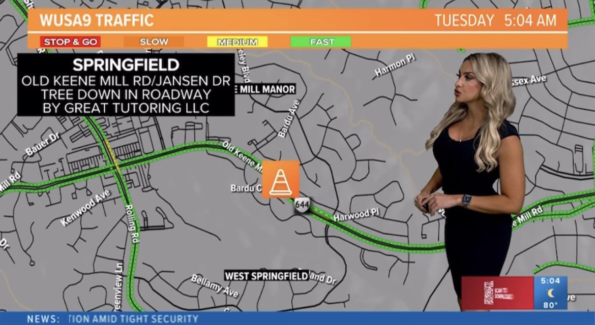 LindsNance's tweet image. 🌧️ Roads are a little damp, look out for debris and weather related closures this morning.

🚧 MD-410 east is CLOSED at Meadowbrook Ln in #ChevyChase due to fallen power cables. 

🌳 Old Keene Mill Rd is closed at Jansen Dr in #Springfield due to a tree blocking the road