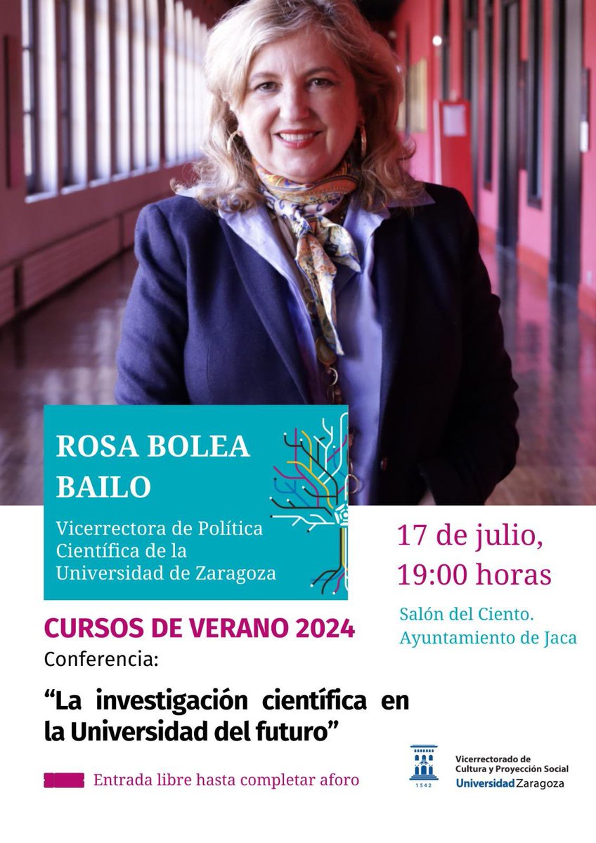 Si quieres conocer mi perspectiva de cómo debe ser la investigación del futuro en la universidad, pásate por Jaca este miércoles 17 de julio, a las 19 h. Hablaremos de retos, desafíos y oportunidades dentro de los cursos extraordinarios <a href="/CexUnizar/">Cursos Extraordinarios - Universidad de Zaragoza</a>. Nos vemos en el <a href="/AytoJaca/">Ayuntamiento de Jaca</a>