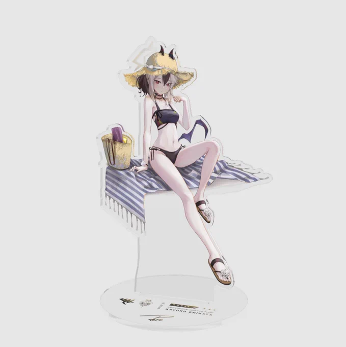 去年描いたムツキのオリジナル水着アクスタを出そうかなと思ってます。カヨコ水着のアクスタが好評だったので、復刻も考えてますが、欲しい人多いなら合わせて考えます〜ぜひ教えてね※下のムツキアクスタはサンプルイメージ 