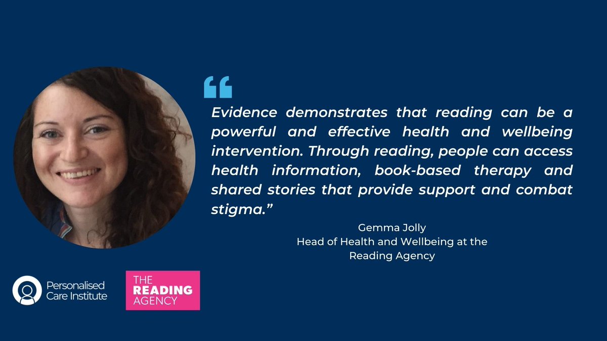 Pers_Care_Inst's tweet photo. In our latest guest blog, @Gem_Jolly, Head of Health and Wellbeing at the @readingagency explains how its Reading Well Programme helps people understand and manage their health through the power of reading 📚https://t.co/j2jIC7IG8J https://t.co/KlPIqOmexi