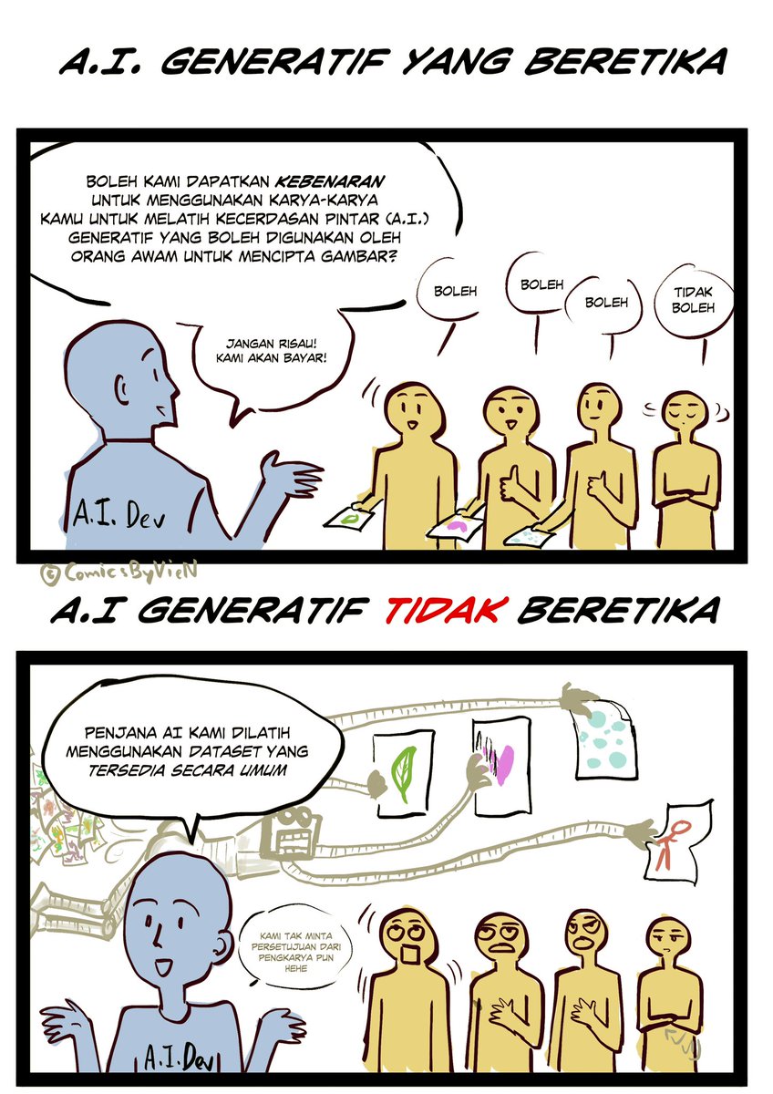ComicsByVieN's tweet image. Saya berusaha untuk mendidik selagi boleh.

#TolakGambarAI #viensart
