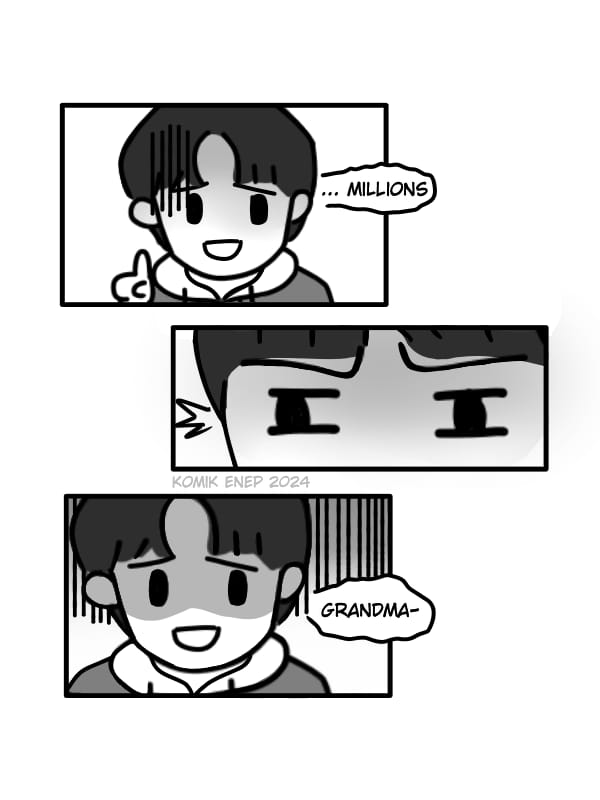 ENEFLokal's tweet photo. ꒰⊹ KKN (Komik Kecil eNep) ⊹꒱

How to Make Millions-
🏃💨 https://t.co/5Wi6K5IZrj