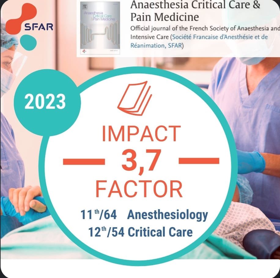 Anaesthesia Critical Care & Pain Medicine (ACCPM) (@accpmj) on Twitter photo 📢 2023 Impact Factor Released 
<a href="/AccpmJ/">Anaesthesia Critical Care & Pain Medicine (ACCPM)</a> IF is 3.7 ✨️
Top 1️⃣5️⃣ of Anesthesiology & Critical Care Medicine Journals 👏
Many thanks to each of you for your valuable contributions 
We're looking forward to the amazing journey ahead 🤩 📢 2023 Impact Factor Released 
<a href="/AccpmJ/">Anaesthesia Critical Care & Pain Medicine (ACCPM)</a> IF is 3.7 ✨️
Top 1️⃣5️⃣ of Anesthesiology & Critical Care Medicine Journals 👏
Many thanks to each of you for your valuable contributions 
We're looking forward to the amazing journey ahead 🤩