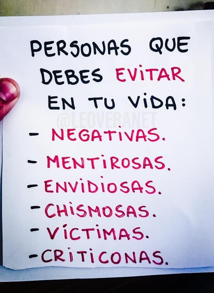 PERSONAS QUE DEBES EVITAR EN TU VIDA: