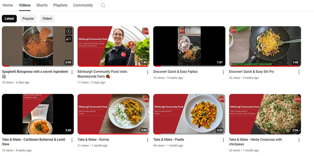 Have you visited our #YouTube Channel? 📹👩🏻‍🍳 We have a selection of cooking videos, including step-by-step videos of our Take &amp; Make meal kits being made.  Head over to our channel here: youtube.com/@edincomfood 🍓