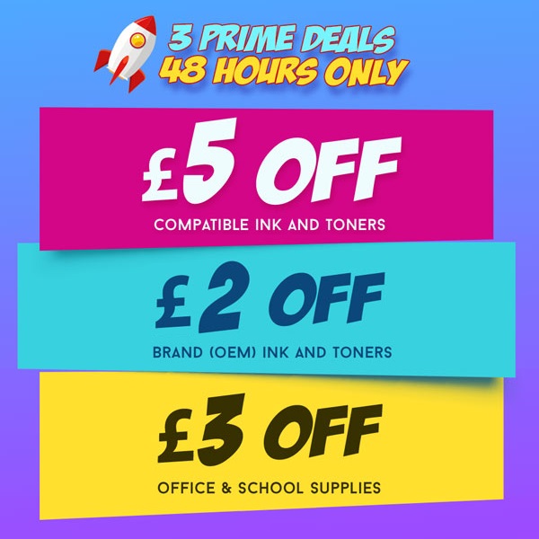 999inks's tweet image. Prime deals are here with savings on everything! Use code PRIMESALE when you spend £25 to get your discount with FREE delivery.
48 hours only, don't miss out! 
bit.ly/3zRwJSE