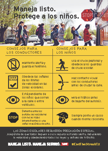 🛑SCHOOL STARTS NEXT WEEK! THIS IS NOT A DRILL!🛑
We want to remind drivers to be extra cautious as
school zones become more active, as well as to be
aware of school bus safety. 
For more info visit:
txdot.gov/driver/safety
#BackToSchool #SchoolSafety #CoppellISD
#EndTheStreakTX
