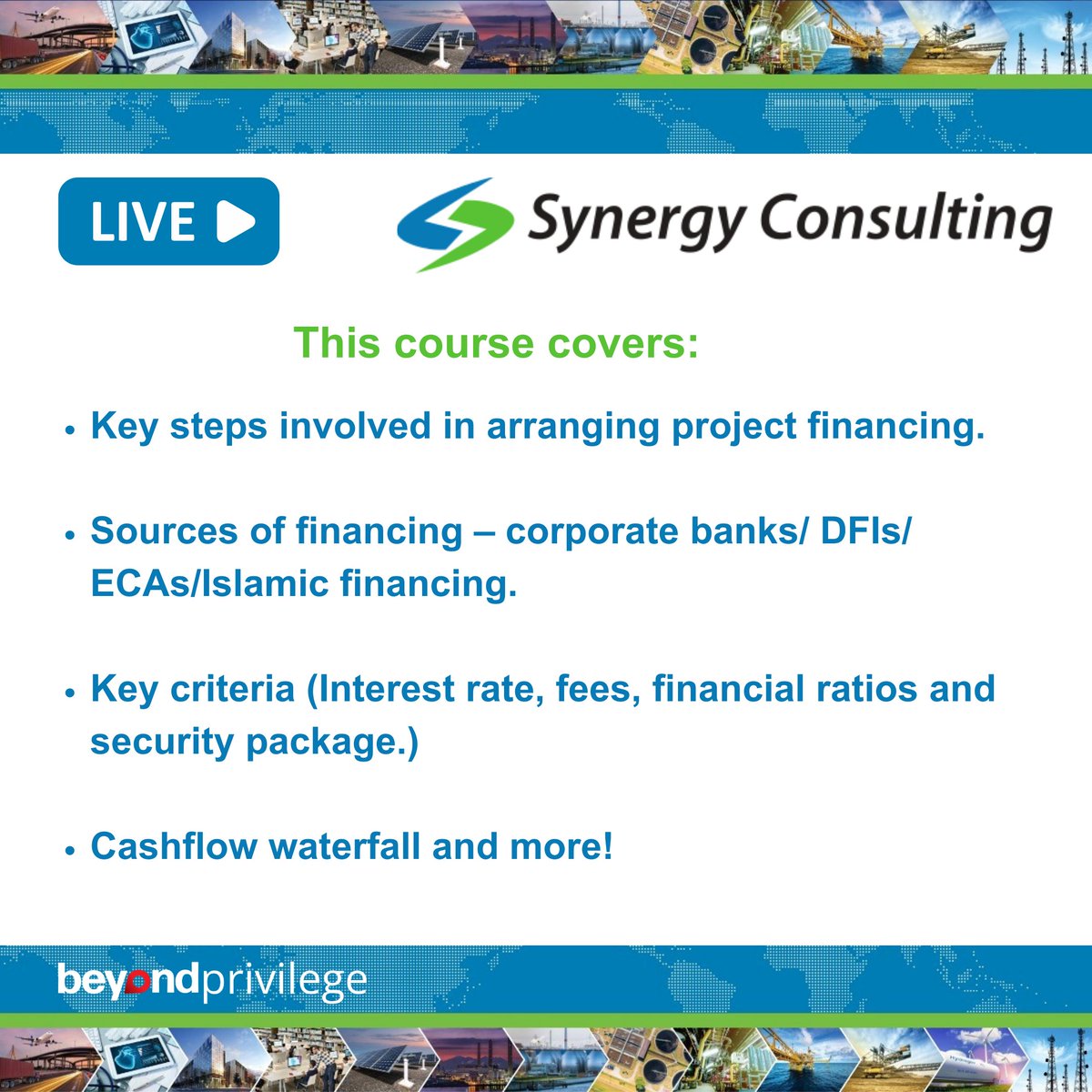 youth_energysum's tweet photo. 🤔How do you structure a deal within project finance? 
Join our group session this Thursday on  #BeyondPrivilege to learn more about project finance arrangements and more. 

📅 Thursday 18th July
⏰ 10AM WAT | 11AM CAT | 12PM EAT
🔗 Join LIVESTREAM: https://t.co/9pYCQsGDLJ https://t.co/eTpyzy8219