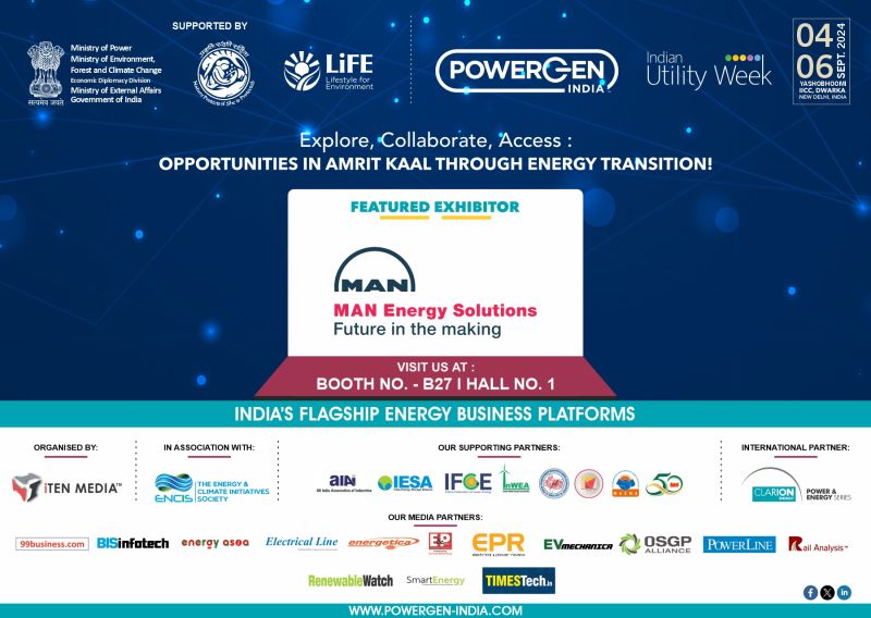 PowerGenIndia's tweet photo. We are delighted to announce & welcome "@man_e_s" as our "Featured Exhibitor" at @PowerGenIndia & @IndianUtilityWk
4th to 6th Sep. 2024 at Yashobhoomi, IICC Dwarka, New Delhi !
Secure your premium spot https://t.co/AR8cogmBrk 9990401916 | hansika@itenmedia.in
#PGIndia #iuw https://t.co/rEwtNw0I6q