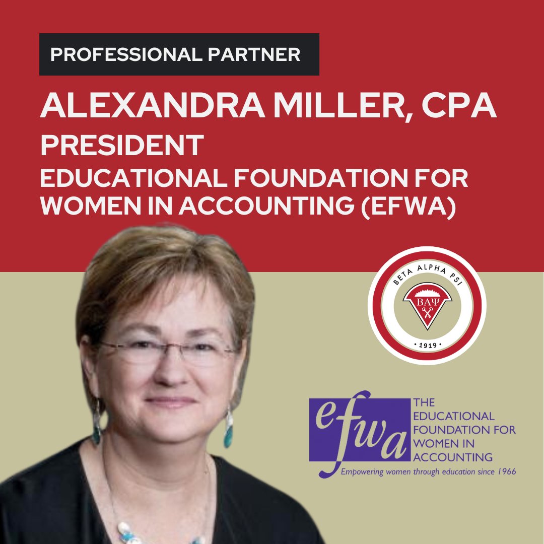 🌟 **Professional Partner Tuesday Spotlight** 🌟

On this Professional Partner Tuesday, we're thrilled to spotlight an incredible supporter: Alexandra Miller, CPA and President of the Educational Foundation for Women in Accounting (EWFA)🌟 ow.ly/F4pm50R1lmZ