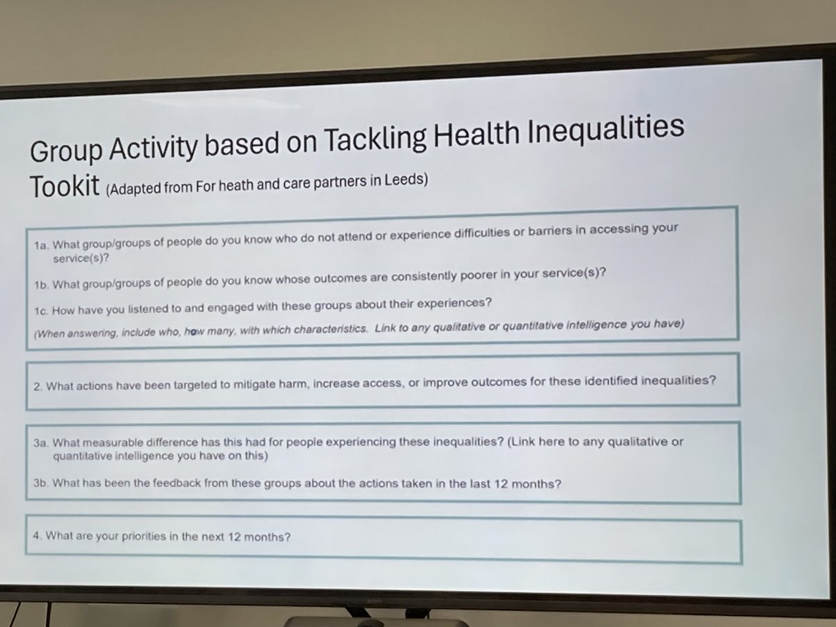NELFT_AHP's tweet photo. Great presentation & discussion from @meera_he around tackling #healthinequalities in our services & organisations #CancerCoP https://t.co/vf1sruqKel