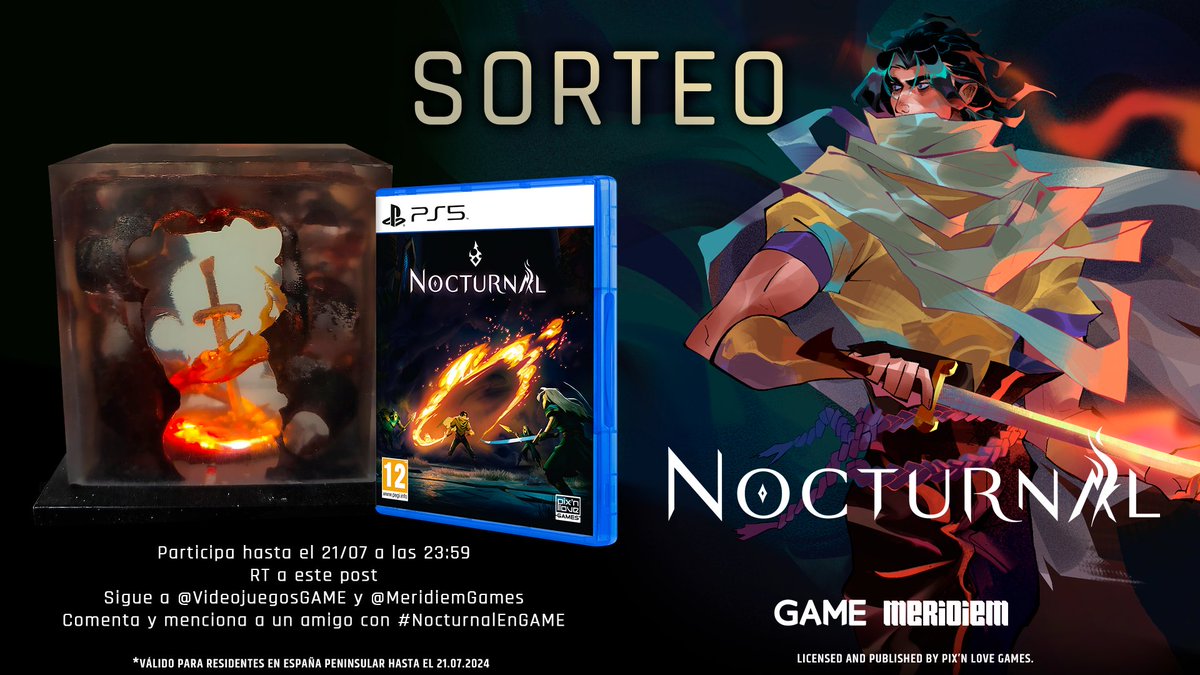 VideojuegosGAME's tweet photo. ⚔ ¡Sorteamos Nocturnal junto a una escultura del juego! ⚔

🔁 REPOST a esta publicación
👥 Sigue a @videojuegosGAME y a @MeridiemGames
💬 Responde usando #NocturnalEnGAME y menciona a un AMIG@
⏱ Participa hasta el 21 de julio a las 23:59 https://t.co/8bsfA9V5pW
