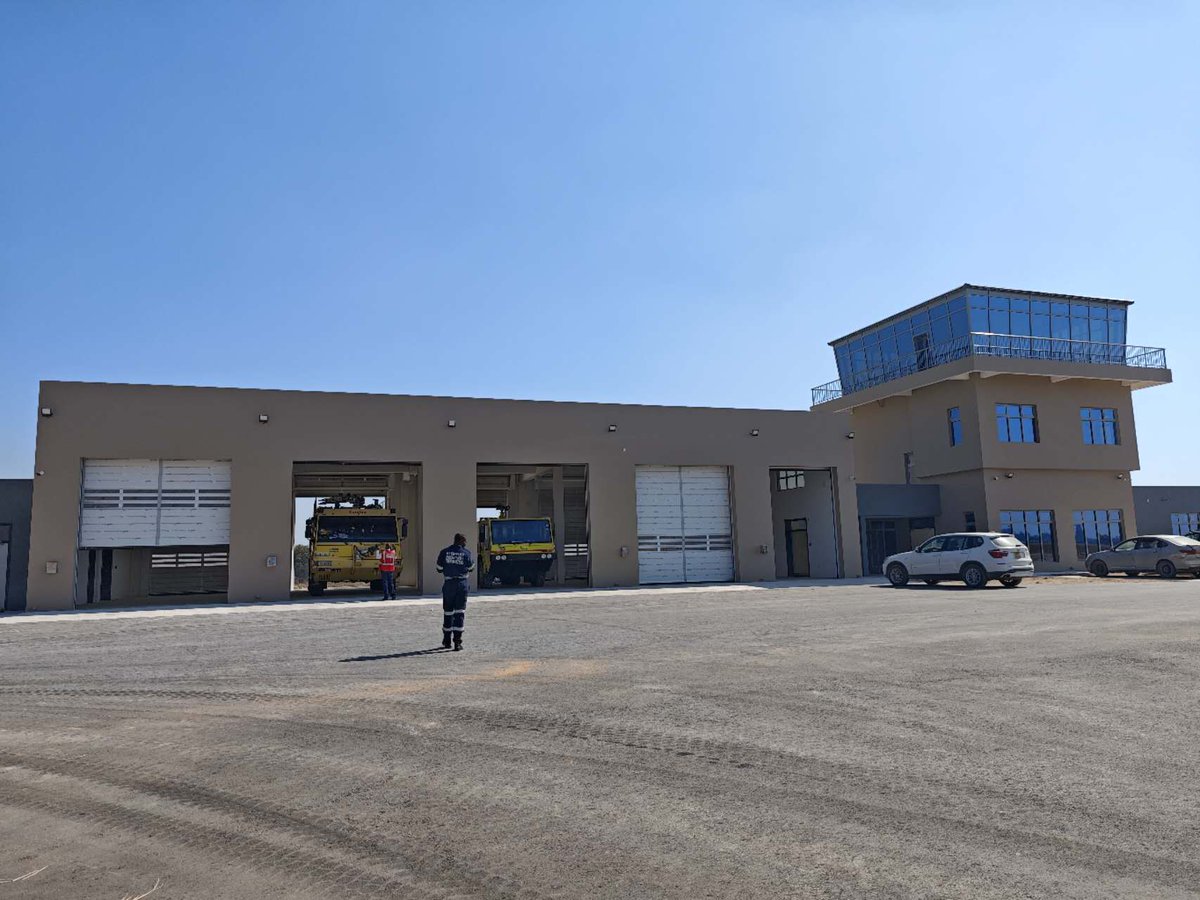 CJI_Zim's tweet photo. Big news from our construction crew: the R.G. Mugabe Int Airport's satellite fire station is now officially up and running!  We've wrapped up the construction and are geared to level up airport security and emergency response. https://t.co/wzaxztEIH7