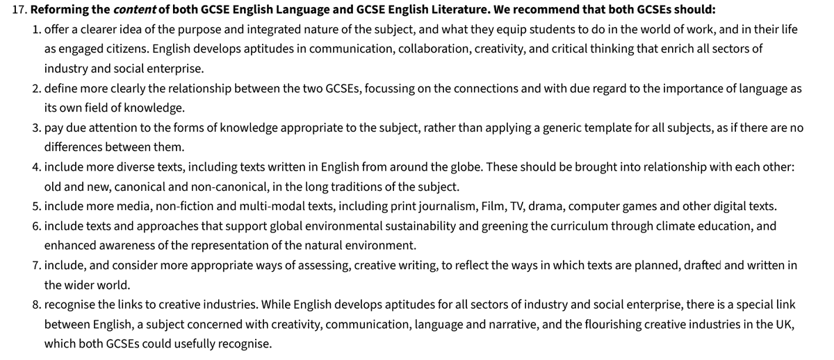 PostFilm's tweet image. Reforming the content of both GCSE English Language and GCSE English Literature #TeamEnglish #EngChatUK