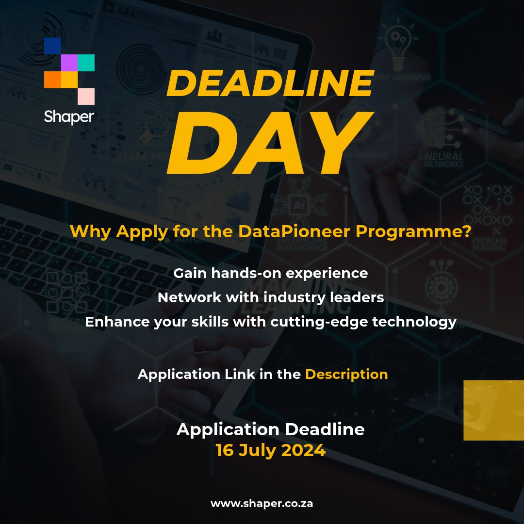 Deadline Day Alert!
Today is the last day to apply for our DataPioneer Graduate Programme! Don’t miss this incredible opportunity to enhance your skills, gain hands-on experience, and network with industry leaders.