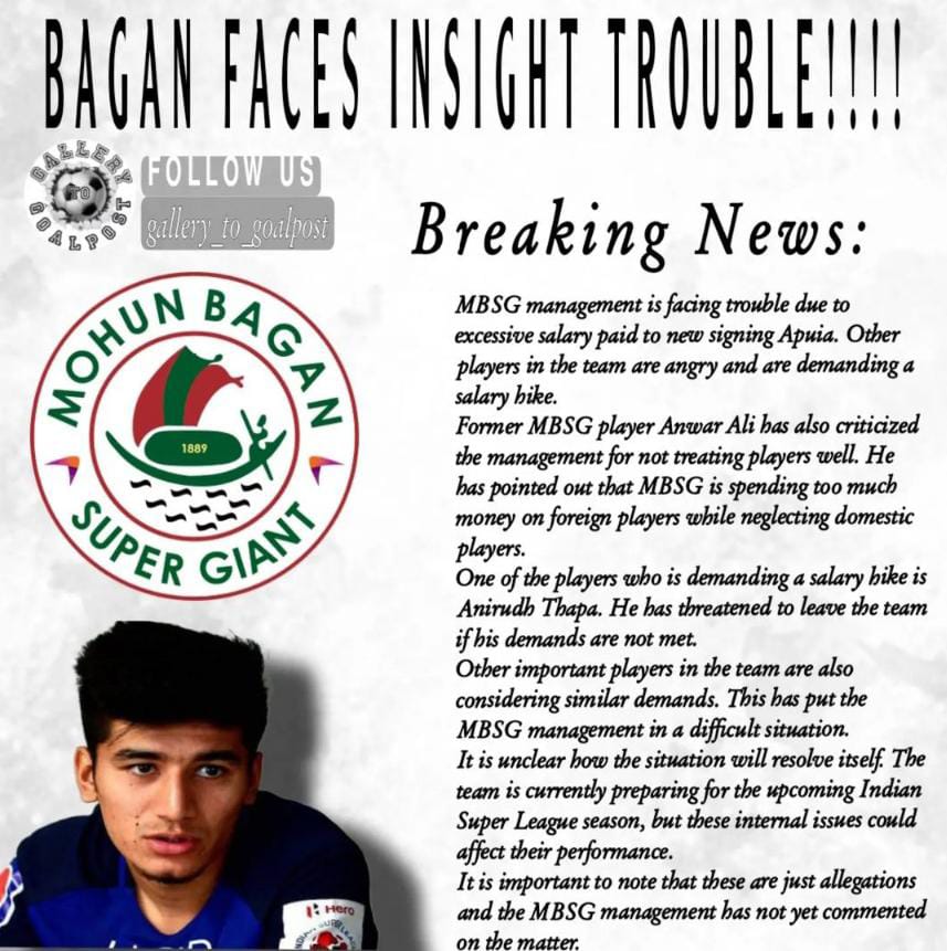 FootyIndian_'s tweet photo. Everything not well in MBSG!

#IndianFootball https://t.co/k1AdNjaq2n
