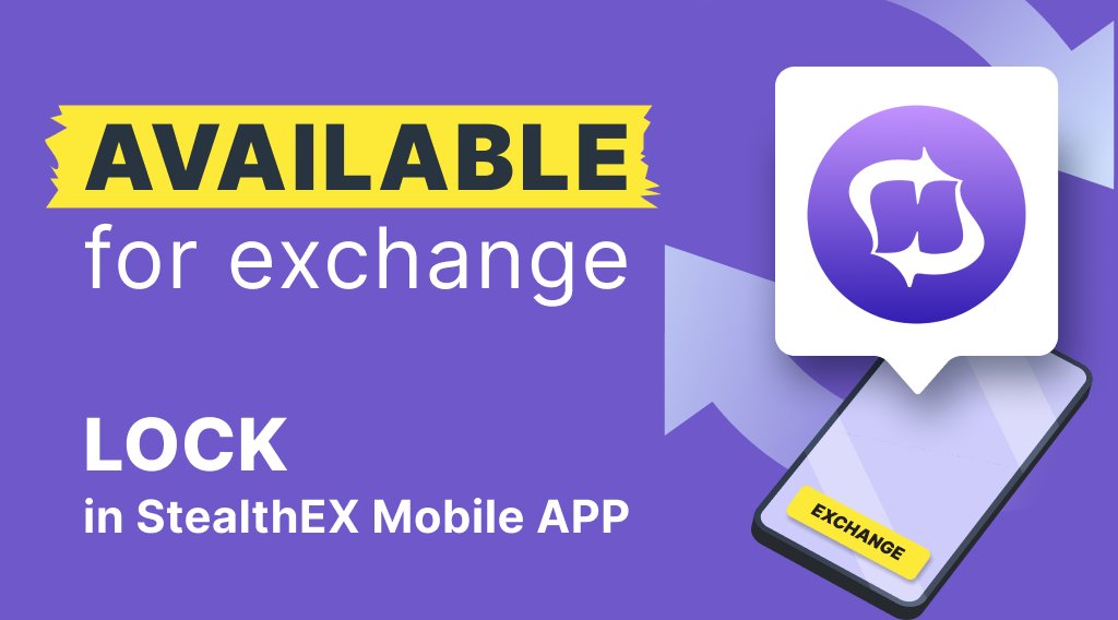StealthEX_io's tweet photo. Swap 1500+ assets custody-free to get $LOCK on StealthEX Mob App ✨
The #LOCKtoken enables community ownership while also driving @HoudiniSwap ecosystem through various retention mechanisms
Google Play👉https://t.co/wP8UW7Nl2n
Swap on web 👉https://t.co/SZC4tJ6lMo
Try it now! https://t.co/BMRG9XzLin