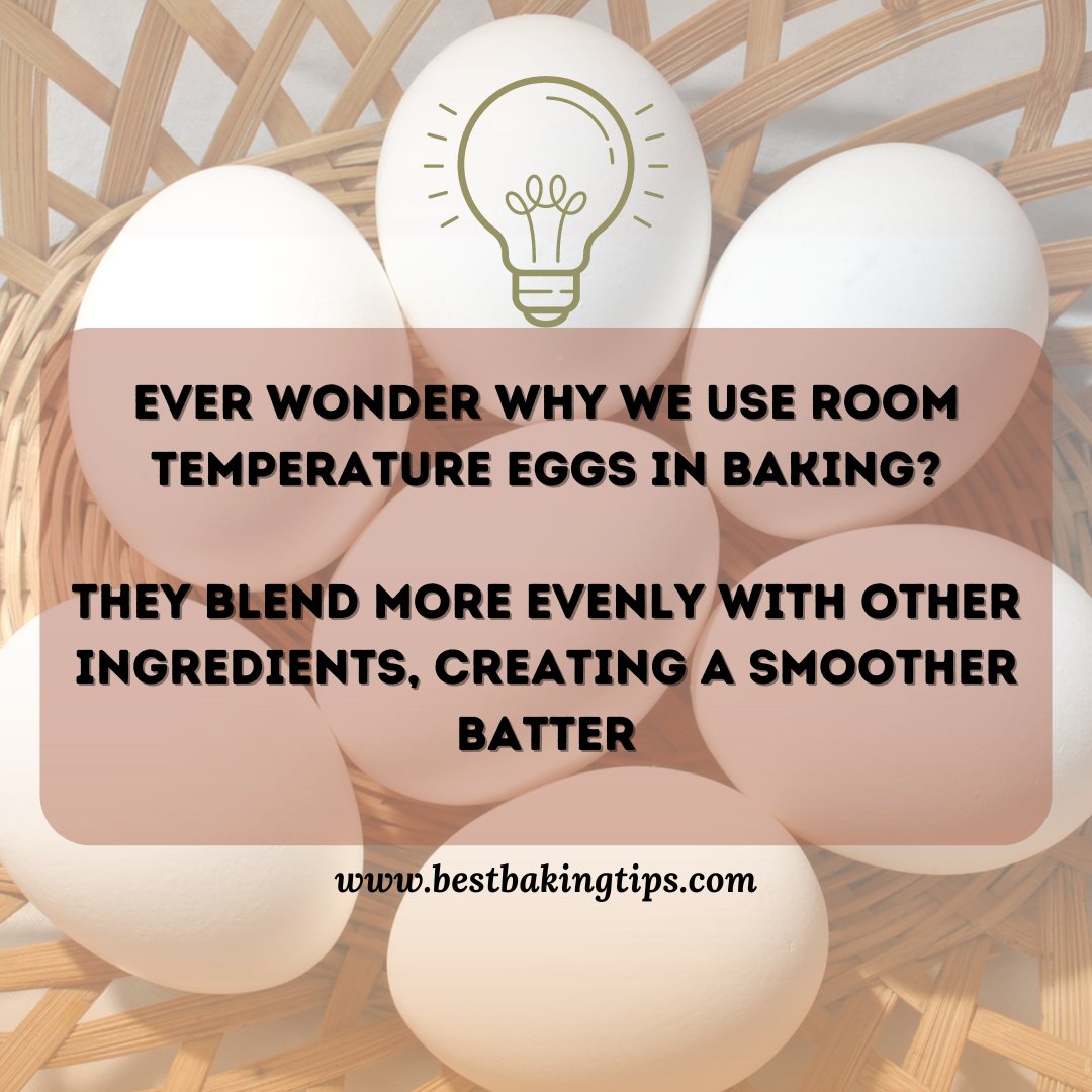 bestbakingtips's tweet image. 🥚🍰 Room temperature eggs blend better, making your baking results even tastier!Learn from the best! visit bestbakingtips.com/?utm_campaign=… #PerfectBatter #BakeLikeAPro