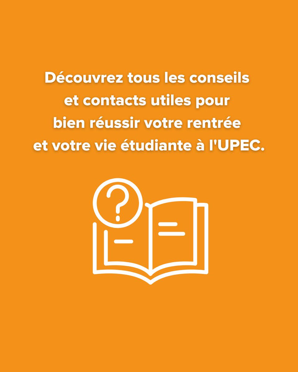 📣 L'édition 2024-2025 de notre #GuideEtudiant est en ligne 📖 🎓 👇
A télécharger dès maintenant pour bien réussir votre rentrée universitaire et votre vie étudiante à l'#UPEC 👌
👉 bit.ly/3wOITY4 📲

#UniversitéEngagée #RentréeUPEC #VieDeCampus #Etudieralupec