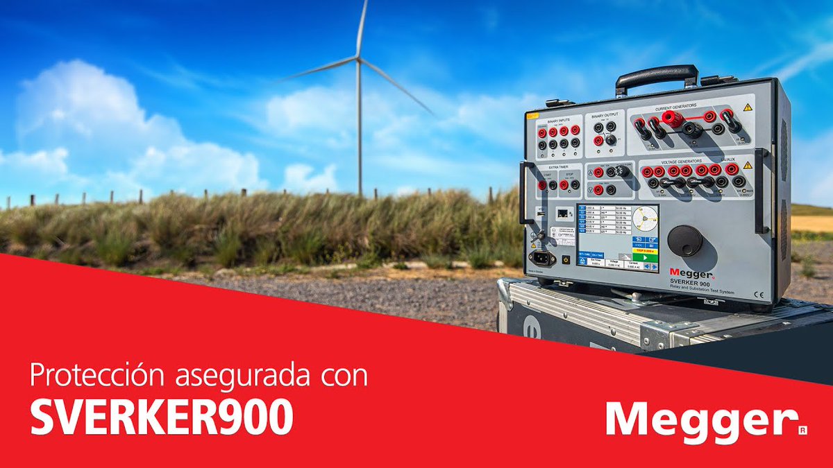 ¿Buscas una solución para la #seguridad y #eficiencia de los #parqueseólicos?
El SVERKER900 simplifica los tests complejos, protege #activos y ayuda a cumplir con #estándaresIEC. 

🌐 Especificaciones: relay-protection.megger.com/es/distributed…
🎥 Vídeo: youtu.be/EHz4p8xMlCY