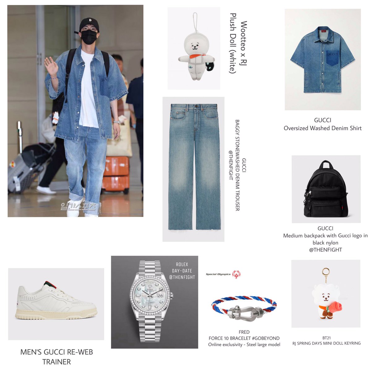 240716 INCHEON AIRPORT
#JIN  #김석진 #BTS #방탄소년단 

GUCCI
BT21
ROLEX
FRED