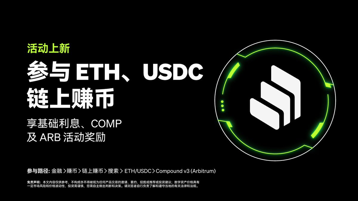 🫳 🚀 #OKX 带你链上赚币增加额外收益💰 🫴 除了交易，赚币也是另一种增加收益的来源。Compound V3 链上赚币活动第二期正式开始‼️  总质押金额已突破1.5亿美元