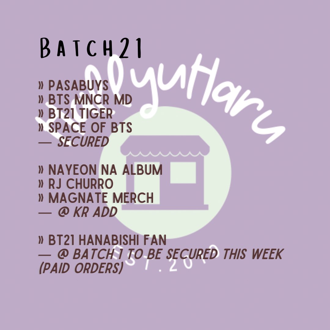 #HYHRNOTICE
✨Batch 21✨
» Please check the latest updates ⬇️